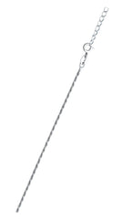 Sterling Silver Rhodium Plated Rope Chain