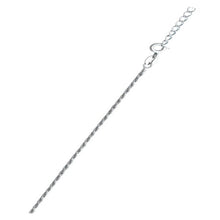 Load image into Gallery viewer, Sterling Silver Rhodium Plated Rope Chain