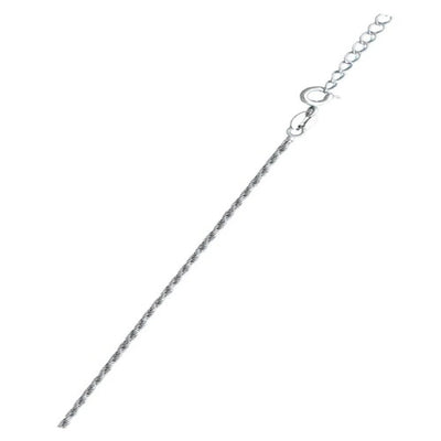 Sterling Silver Rhodium Plated Rope Chain
