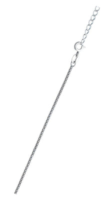 Sterling Silver Rhodium Plated Popcorn Chain