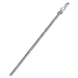 Sterling Silver Oxidized 2mm Foxtail Bali Chain