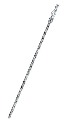 Sterling Silver Oxidized Foxtail Bali Chain