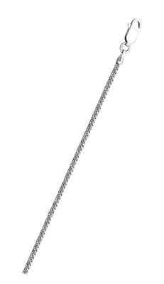 Italian Sterling Silver Rhodium Plated Diamond Cut Chain
