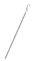 Italian Sterling Silver Rhodium Plated Diamond Cut Chain