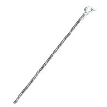 Load image into Gallery viewer, Italian Sterling Silver Rhodium Plated Square Spiga Chain