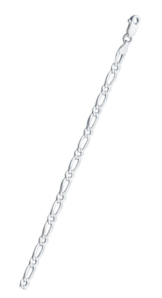 Italian Sterling Silver Figaro 1+1 100 Chain