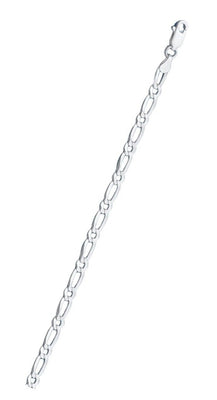 Italian Sterling Silver Figaro 1+1 100 Chain