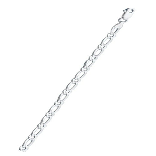 Italian Sterling Silver Figaro 1+1 100 Chain