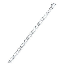 Load image into Gallery viewer, Italian Sterling Silver Figaro 1+1 100 Chain