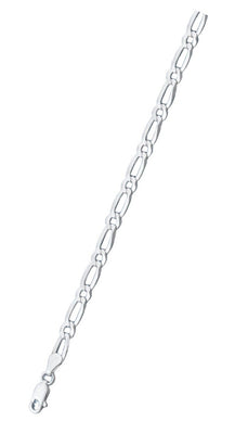 Italian Sterling Silver Figaro 1+1 120 Chain