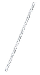 Italian Sterling Silver Figaro 1+1 120 Chain