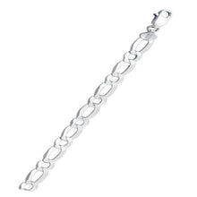 Load image into Gallery viewer, Italian Sterling Silver Figaro 1+1 180 Chain