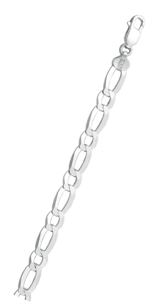 Italian Sterling Silver Figaro 1+1 200 Chain