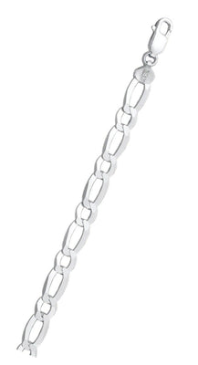 Italian Sterling Silver Figaro 1+1 200 Chain