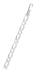 Italian Sterling Silver Figaro 1+1 200 Chain
