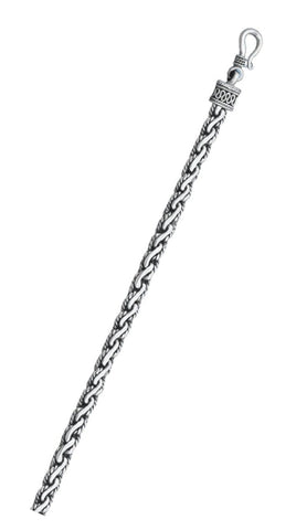 Sterling Silver Oxidized Rope Bali Chain