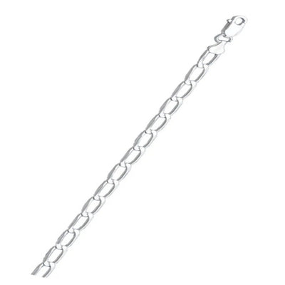 Sterling Silver Polished Long Curb 120 Chain