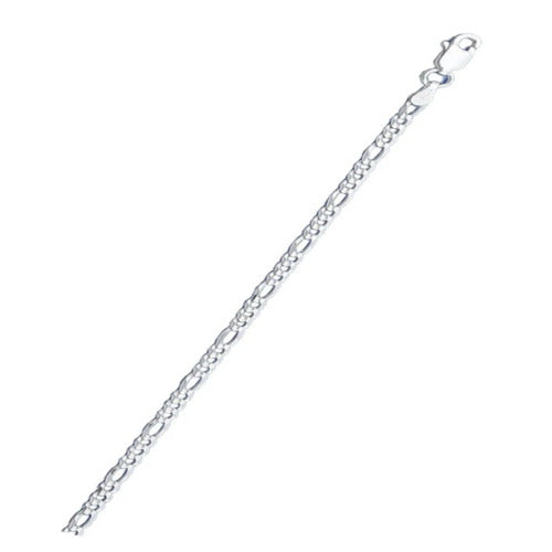 Sterling Silver Super Flat Figaro 080-2.6mm Chain