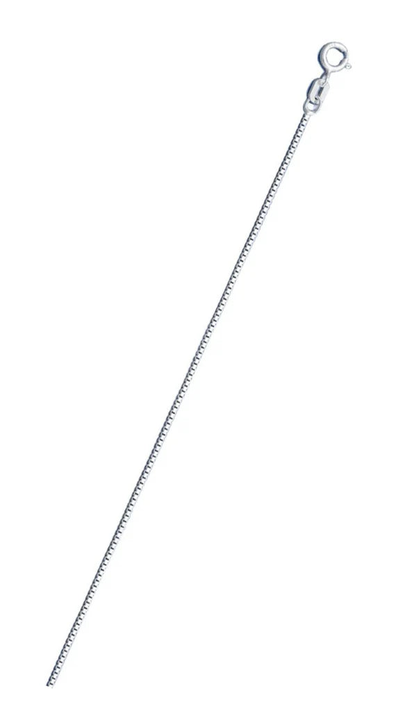 Sterling Silver Diamond Cut Box 012-0.6MM Chain, Length 18"
