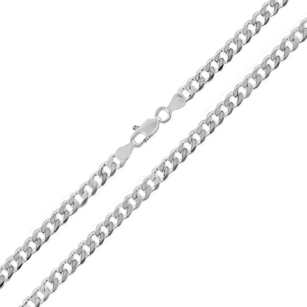 Sterling Silver 080-3.5MM Super Flat Curb Chain