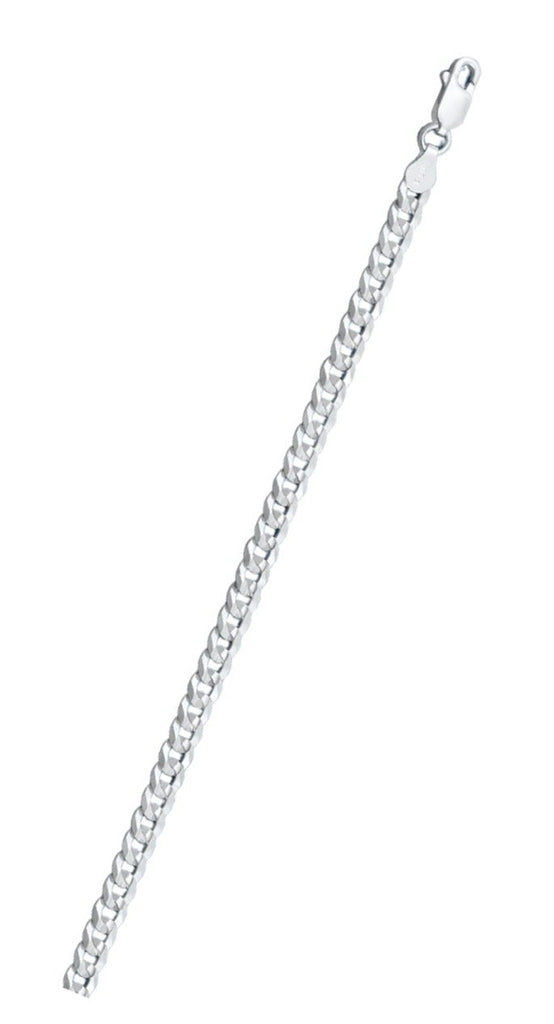 Sterling Silver Super Flat Concave Curb 100 Chain