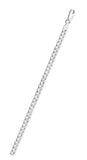 Sterling Silver Super Flat Concave Curb 100 Chain