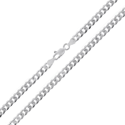 Sterling Silver Super Flat Curb 100-4.5MM Chain