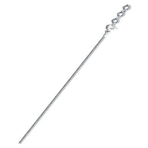 Sterling Silver Diamond Cut Box 012 Chain With Extension