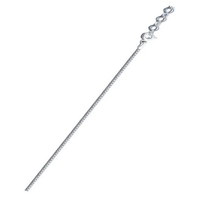 Sterling Silver Diamond Cut Box 012 Chain With Extension