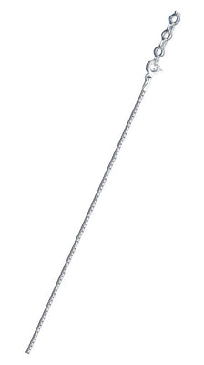 Sterling Silver Diamond Cut Box 012 Chain With Extension