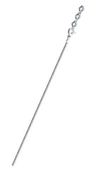 Sterling Silver Diamond Cut Box 012 Chain With Extension