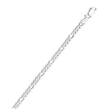 Load image into Gallery viewer, Sterling Silver Flat Figaro 100 Chain