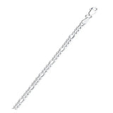 Sterling Silver Flat Figaro 100-3.5mm Chain