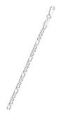 Sterling Silver Anti-Tarnish Flat Figaro 120 Chain