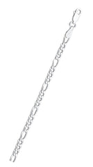 Sterling Silver Anti-Tarnish Flat Figaro 120-4.7MM Chain