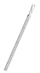 Sterling Silver Anti-Tarnish Miami Cuban Link 200-7MM Chain, Length 22