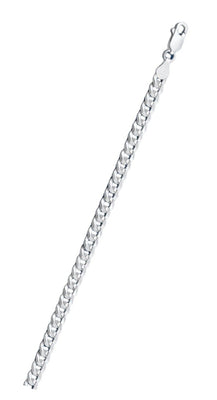 Sterling Silver Anti-Tarnish Super Flat Concave Curb 120 Chain