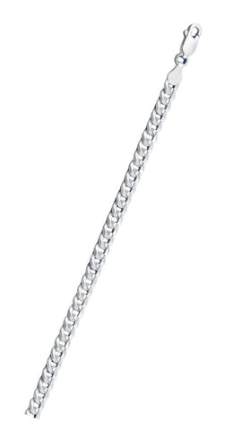 Sterling Silver Anti-Tarnish Super Flat Concave Curb 120 Chain