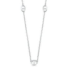 Load image into Gallery viewer, Sterling Silver Oval Connector Chain Necklace