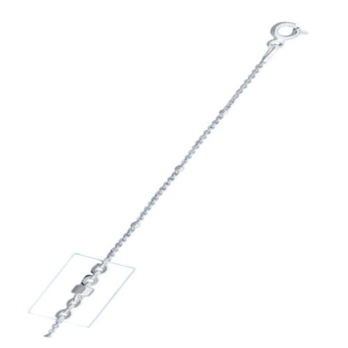 Sterling Silver Anti Tarnish 030 Cable Chain With Beads
