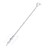 Sterling Silver Anti Tarnish 030 Cable Chain With Beads