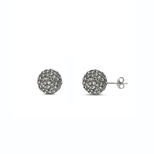 Load image into Gallery viewer, Sterling Silver 10mm Crystal Ball Stud Earring