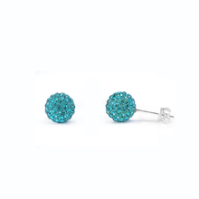 Load image into Gallery viewer, Sterling Silver 10mm Crystal Ball Stud Earring