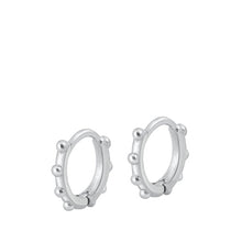 Load image into Gallery viewer, Sterling Silver Rhodium Plated 1.7mm Clear CZ Earrings-10mm