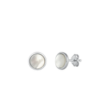 Sterling Silver Rhodium Plated Pearl Earrings