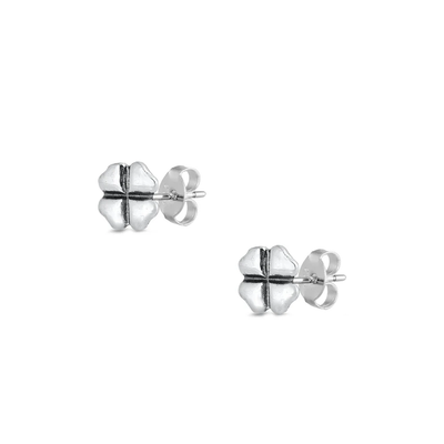 Sterling Silver 7mm Clover Stud Earrings