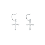 Sterling Silver Cross Assorted Plain Earrings