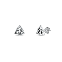 Load image into Gallery viewer, Sterling Silver Celtic Stud Earrings