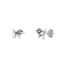 Load image into Gallery viewer, Sterling Silver Dog Stud Earrings