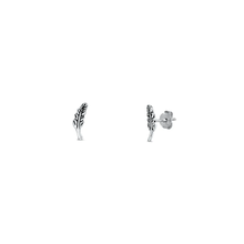 Load image into Gallery viewer, Sterling Silver 10mm Leaf Stud Earrings